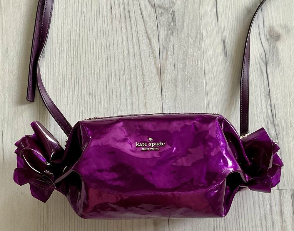 Kate Spade New York Shiny Purple Candy Shop Candy Crossbody Bag NWOT